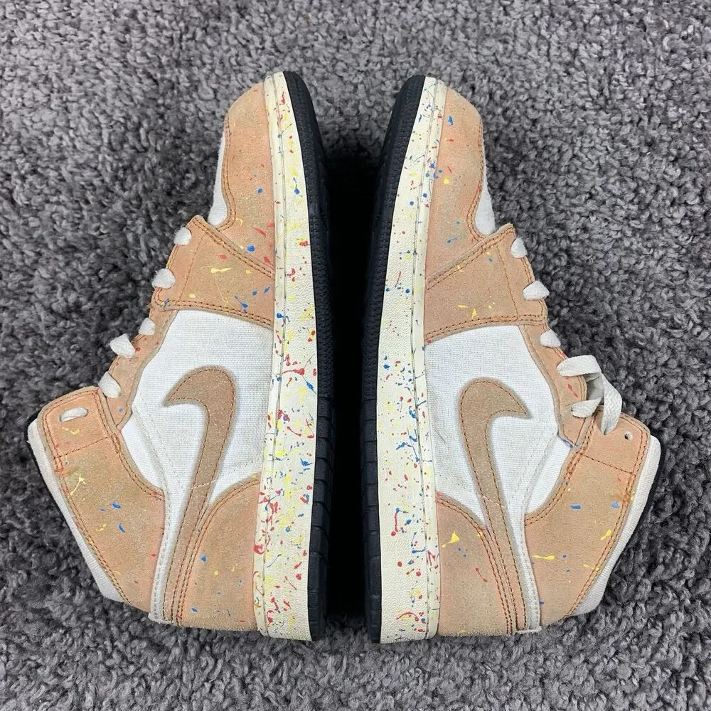 Nike Air Jordan 1 Mid SE Brushstroke DA8006-100 GS Size 6 Youth